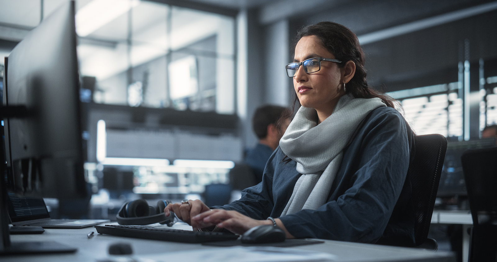 Compliance program support team working with a client